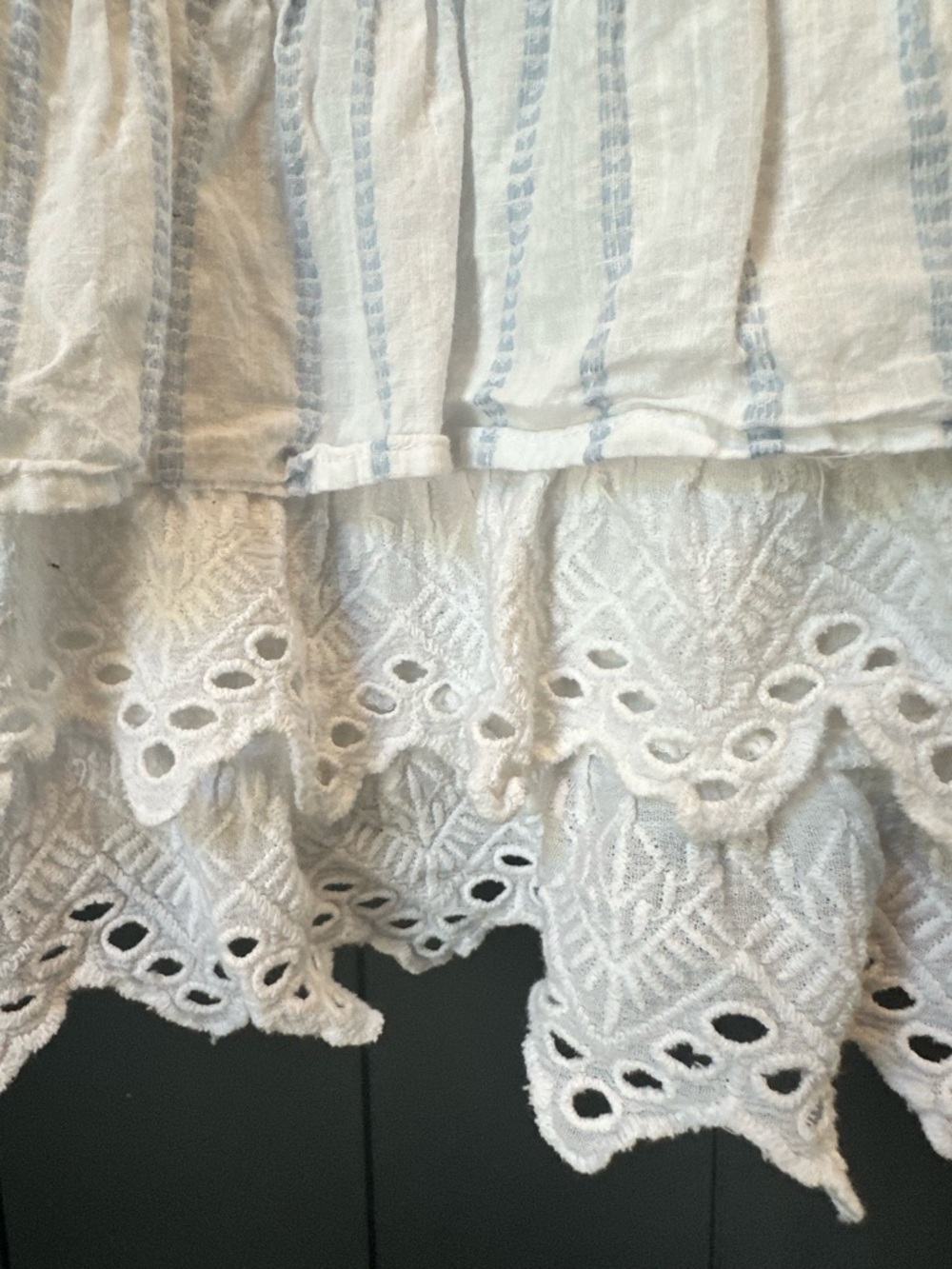 Shabby Chic White Ruffled Eyelet Sundress - Picture 8 of 13